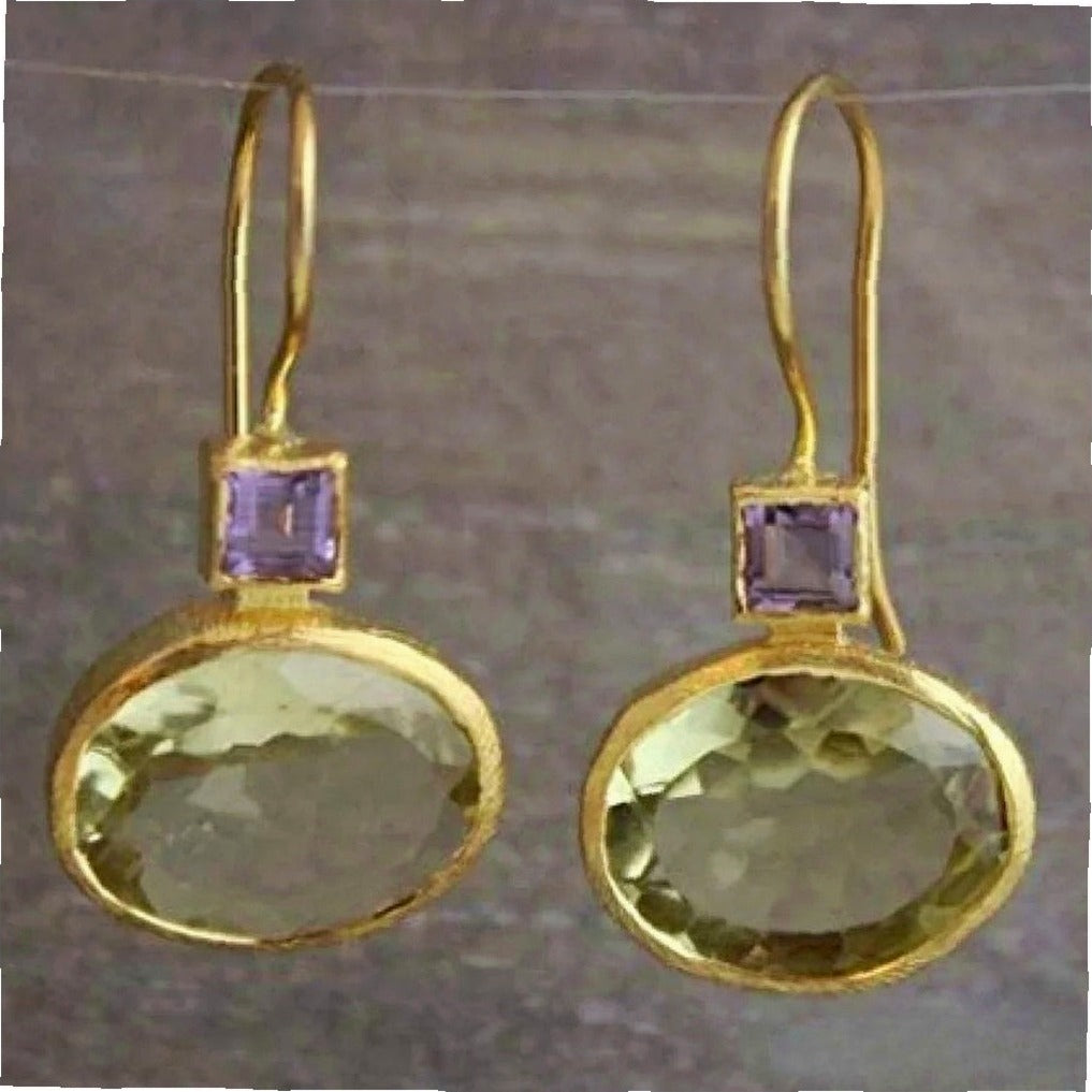 Retro Green Earrings