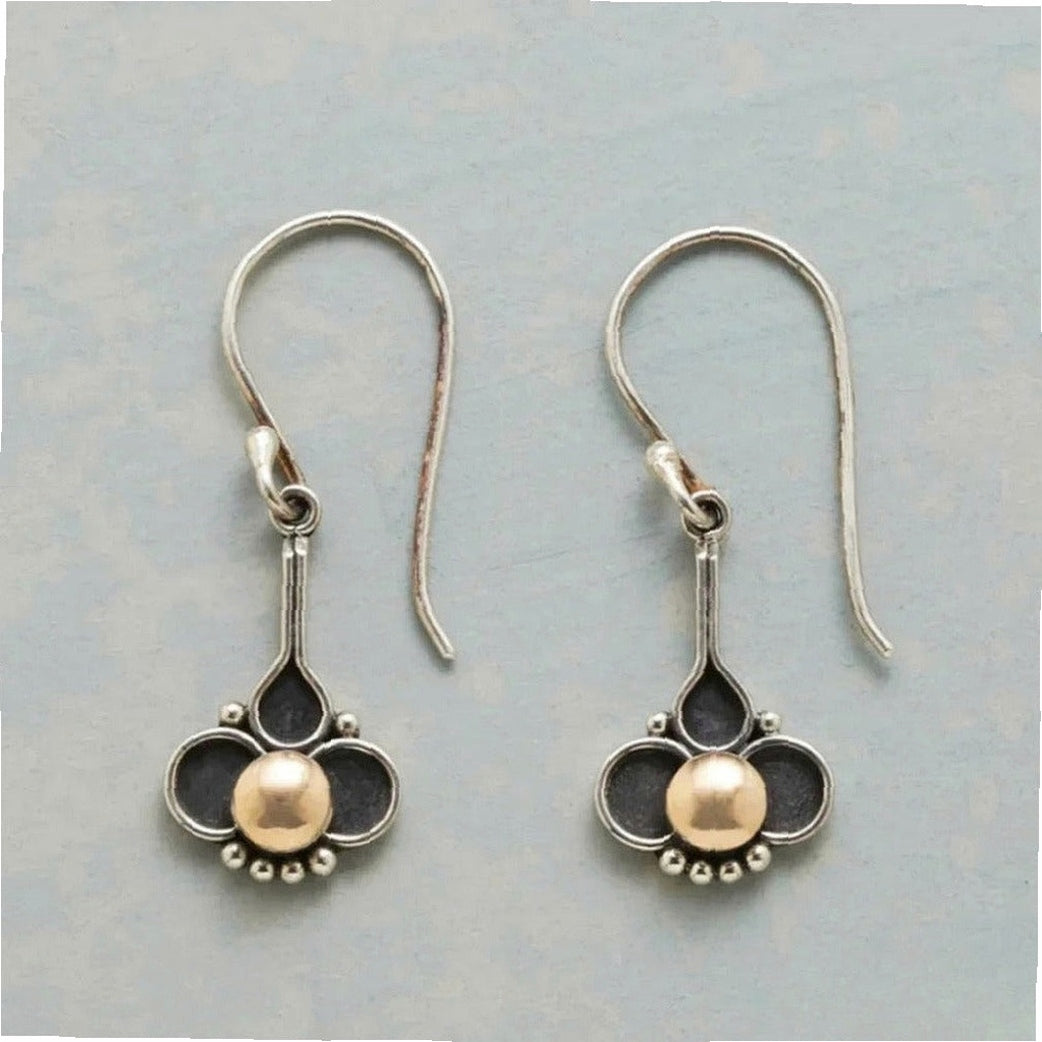 Bohemian Clover Pearl Earrings