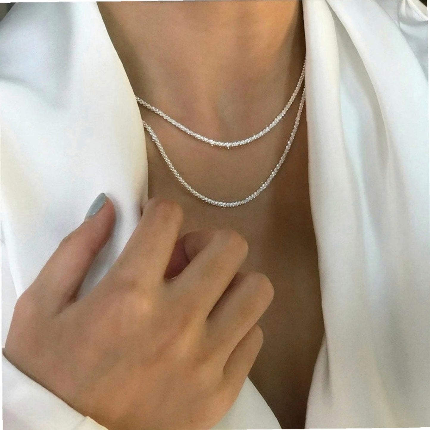 Starry Light Necklace Silver Set